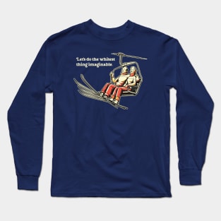 White People Activities - Funny Skiing Long Sleeve T-Shirt